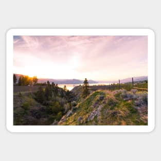 Okanagan Valley Sunset View from McCulloch Trestle Sticker